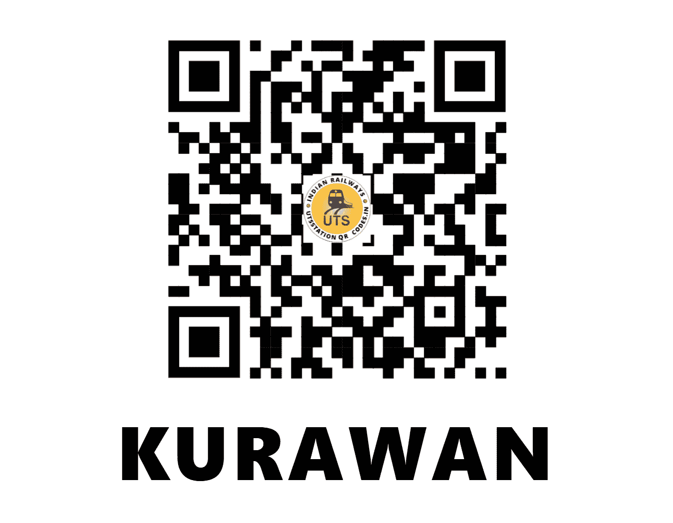 UTS QR Code for KURAWAN - KRO (WC - MADHYA PRADESH)